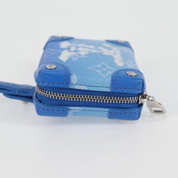 LOUIS VUITTON Monogram Clouds Trunk Necklace Wallet Blue M45440 Auth hk2959M - Picture 4 of 16